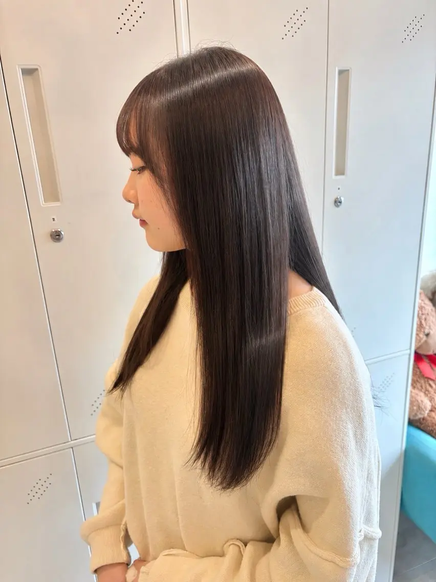ロング カラー カット ヘアカラー 韓国ヘア🧸髪質改善 🧸きくちみさきのヘアスタイル