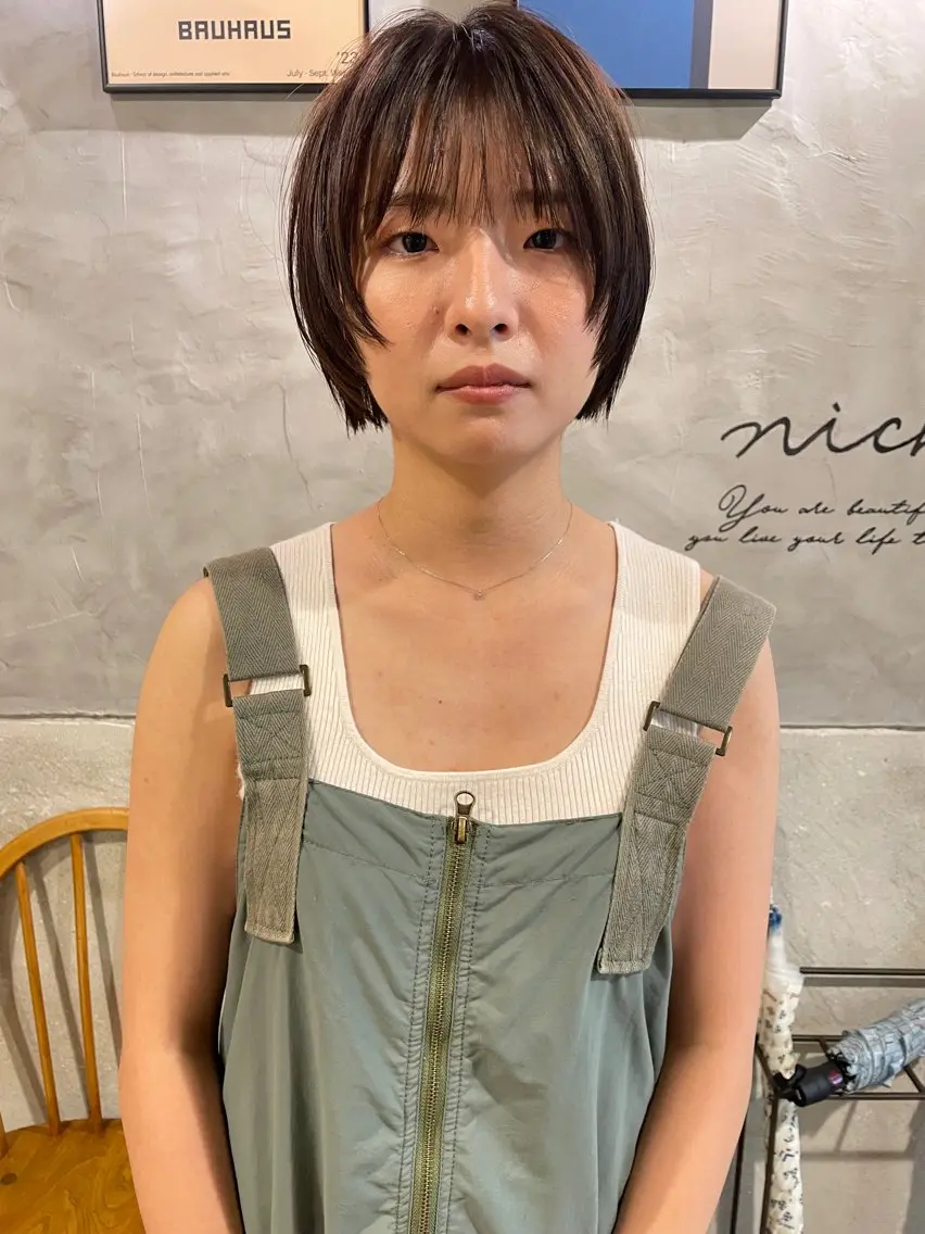 ショート カラー ショートヘア カット ヘアカラー トリートメント ayane⭐️ボブ・ ショート・パーマのヘアスタイル