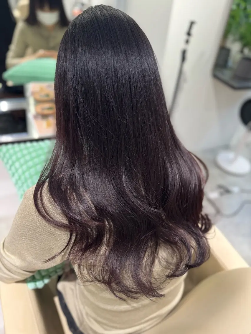 ロング カラー カット ヘアカラー トリートメント 夜23時まで予約🉑 reverieあきらのヘアスタイル