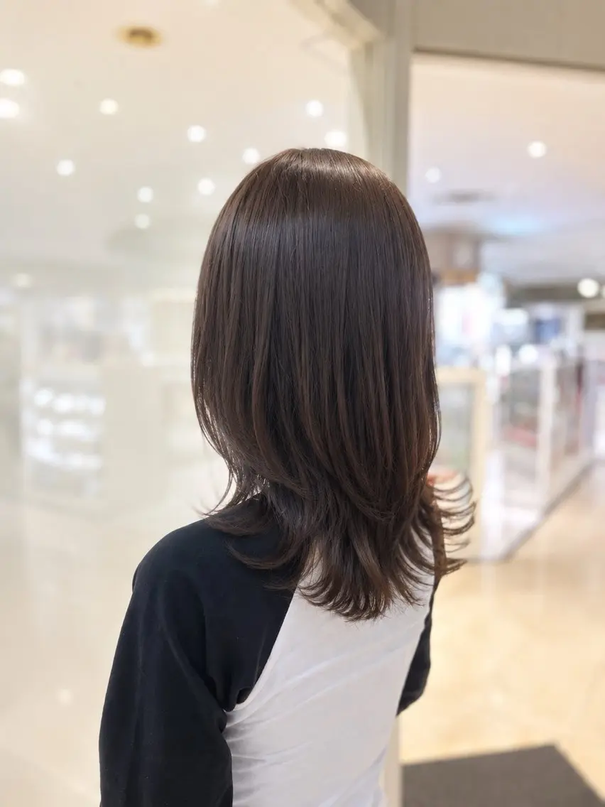 セミロング カット ヘアカラー トリートメント 似合わせカラー/艶 髪質改善/ヨシザキのヘアスタイル