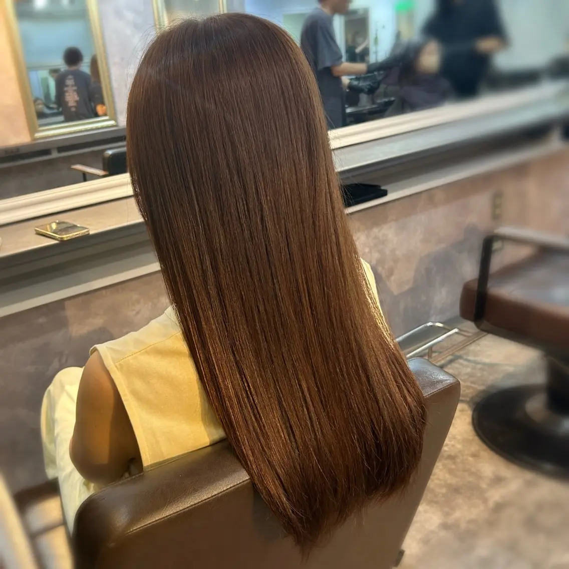 ロング カラー ブラウンカラー ナチュラルブラウン 韓国/暖色カラー大塚 レイヤー/ボブ 美緒のヘアスタイル