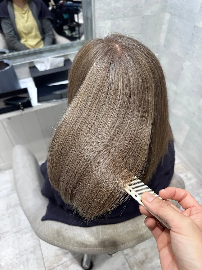 ミディアム カラー カット ヘアカラー トリートメント 西山 将太のヘアスタイル