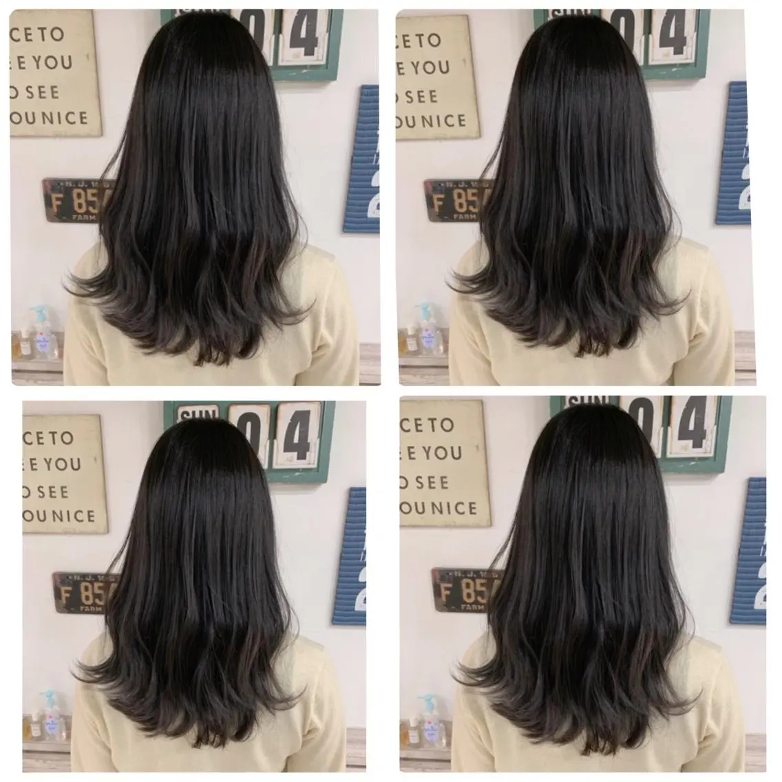 セミロング カラー カット ヘアカラー 京都大人女性ショート 徒歩1分/秋山のヘアスタイル