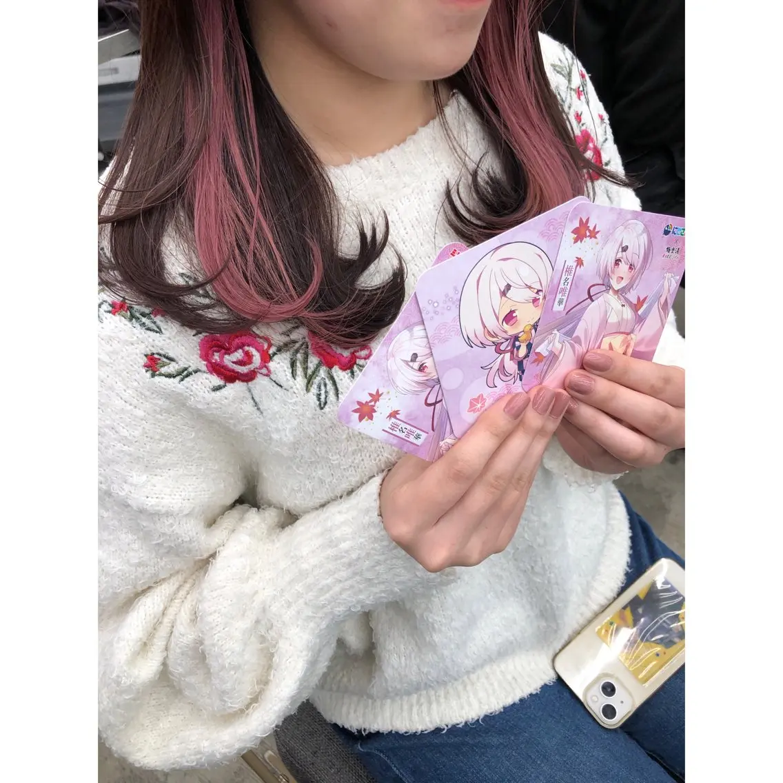 セミロング カラー 推しカラー✨ オタク美容師ユウカのヘアスタイル