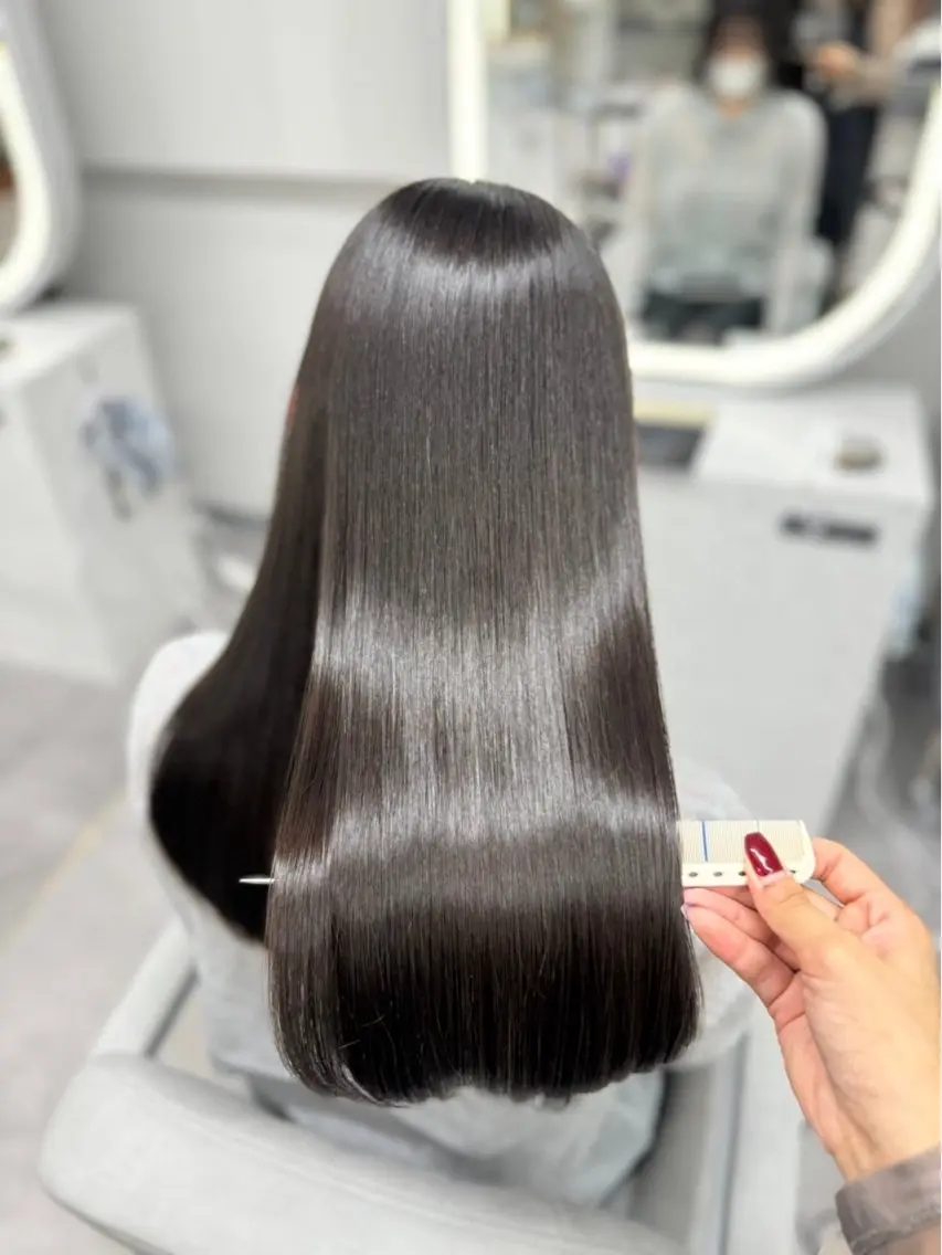 ロング 縮毛矯正 上川 柚綺のヘアスタイル