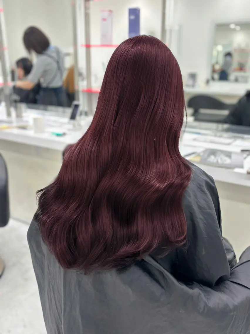 ロング ヘアカラー 🎀暖色カラー🎀 韓国ヘア まなかのヘアスタイル