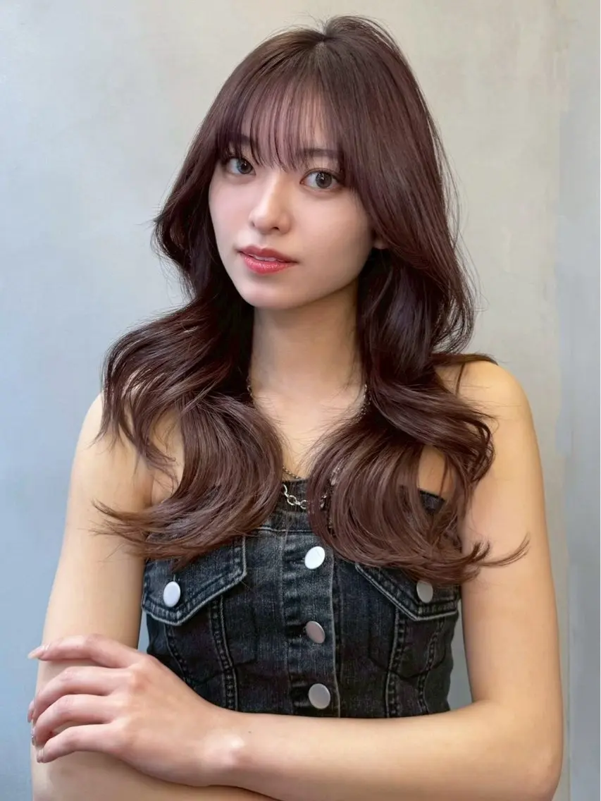 ロング カット トリートメント ヘアセット 大宮ブリーチ縮毛⭕️ 暗髪レイヤーしょうまのヘアスタイル