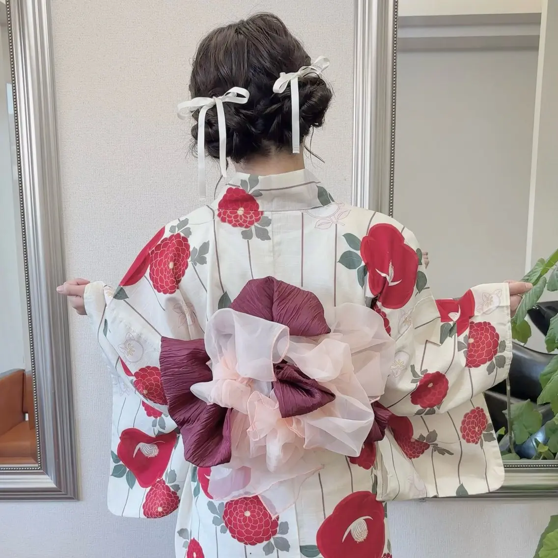 ロング カラー ヘアアレンジ レイヤーカット ロング 着付け yukimi .のヘアスタイル