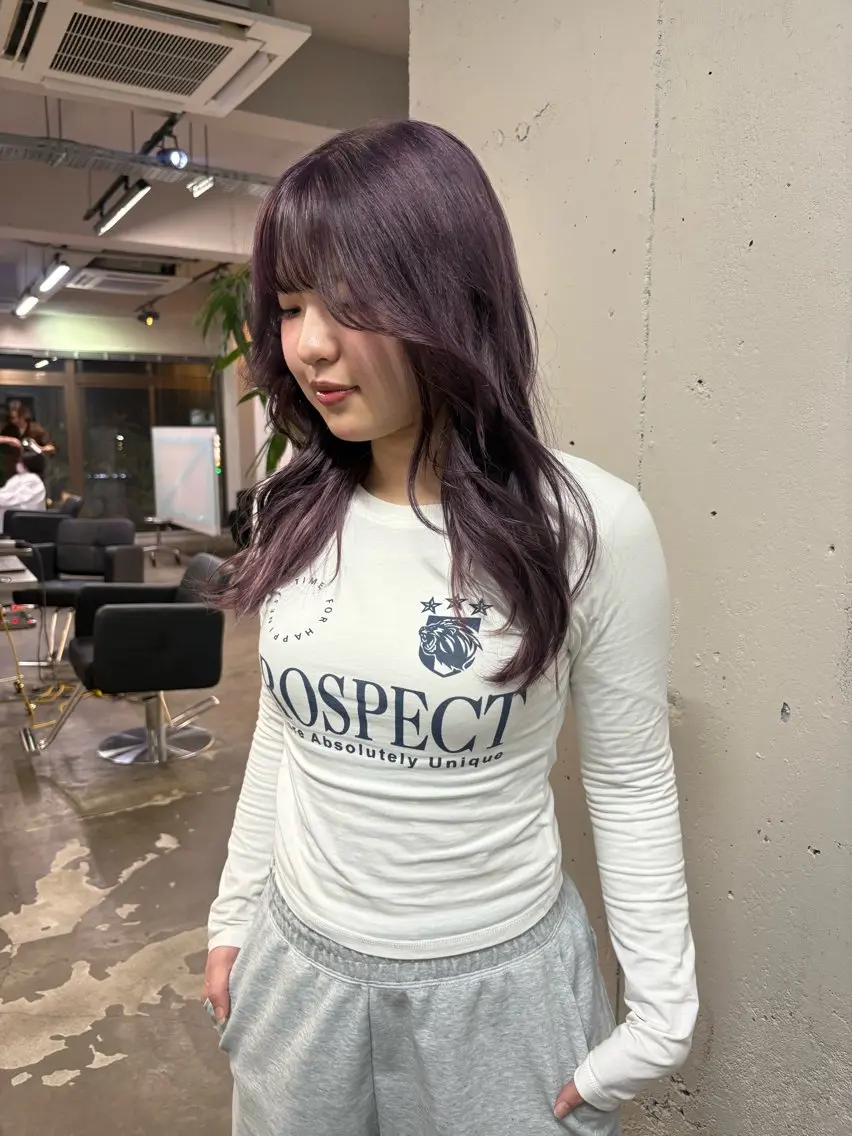 ロング カラー ハイトーン レイヤー🎀meiのヘアスタイル
