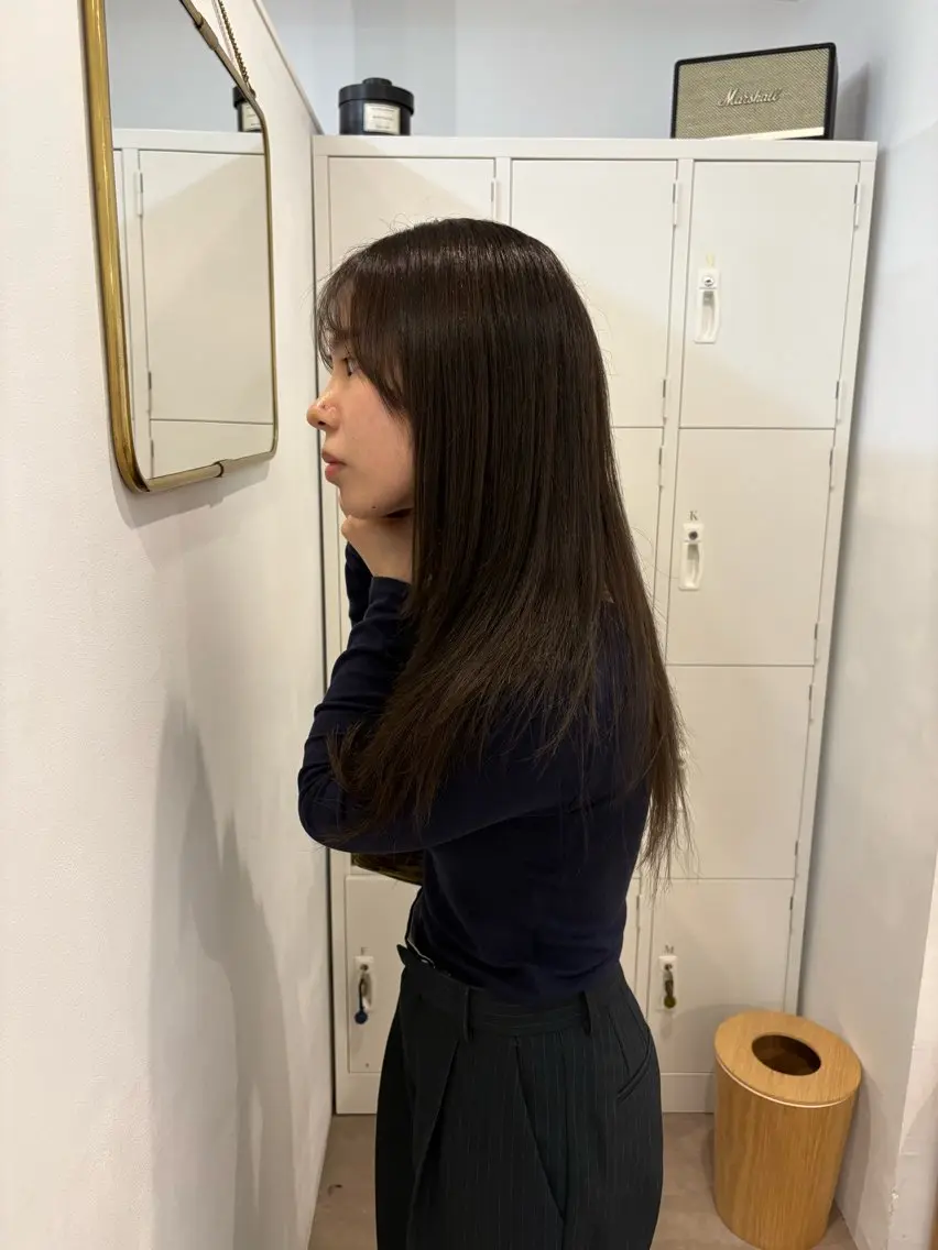 カラー ブラウンカラー ヘアカラー トリートメント フクシママユ / 柔らかカラーのヘアスタイル