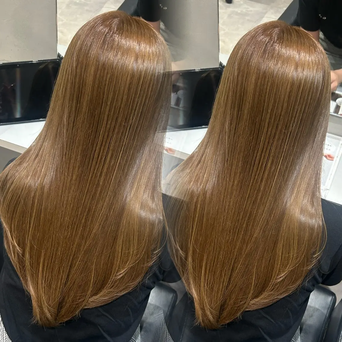 ロング カラー ブリーチ カット ヘアカラー トリートメント ブリーチなし透明感 カラー🤍ྀིきららのヘアスタイル