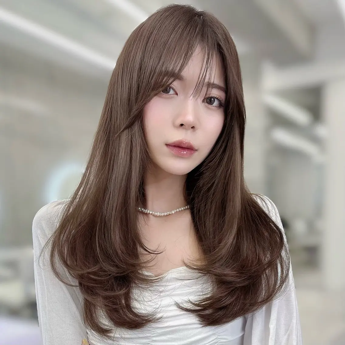 ロング カラー カット ヘアカラー トリートメント 髪質改善/韓国ヘア 顔まわり特化yutoのヘアスタイル