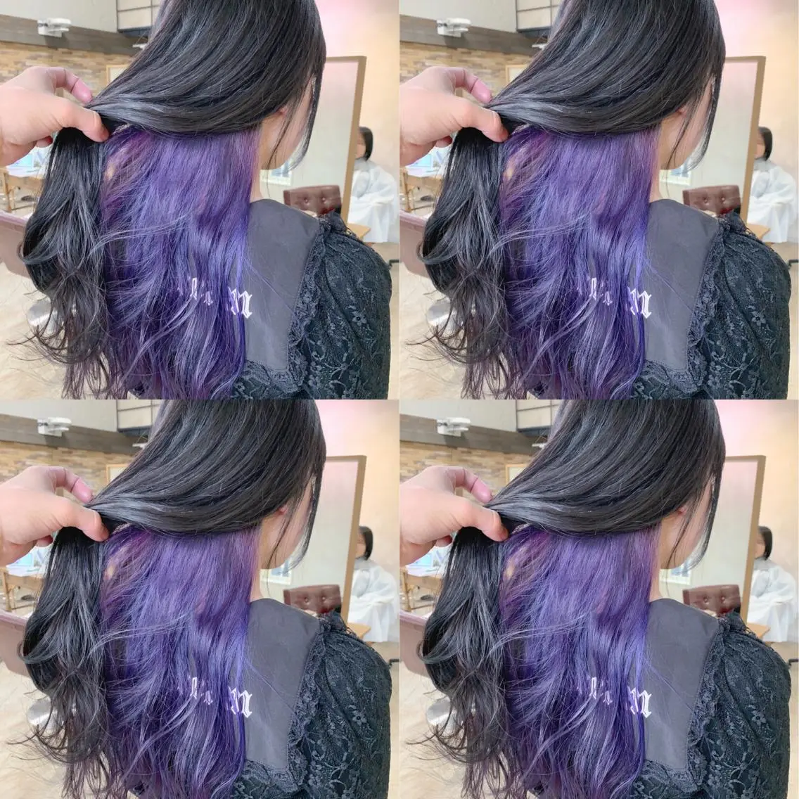 ロング カラー インナーカラー パープルカラー トリートメント /カラー/NAOKIのヘアスタイル