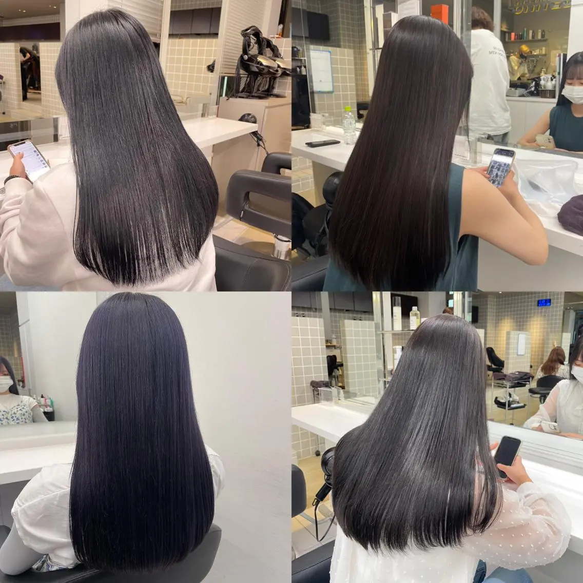 カラー パーマ ヘアアレンジ メンズ キッズ ネイル マツエク・マツパ アイブロウ カット ヘアカラー トリートメント 🦋縮毛/韓国レイヤ ー/透明感カラー🦋のヘアスタイル