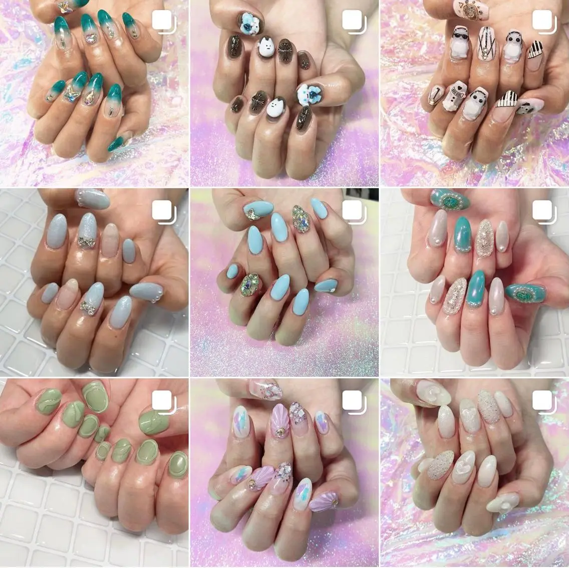 ネイル 渋谷／チップ長さ出し 👑アプレgel-xのネイルデザイン