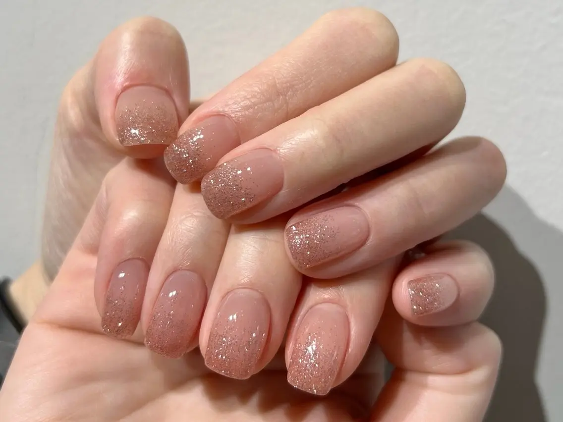 ネイル ブラウン フットネイル フレンチネイル グラデーション 氷ネイル・うるうるネイル ハンドネイル Mixx Nail_ Studioのネイルデザイン