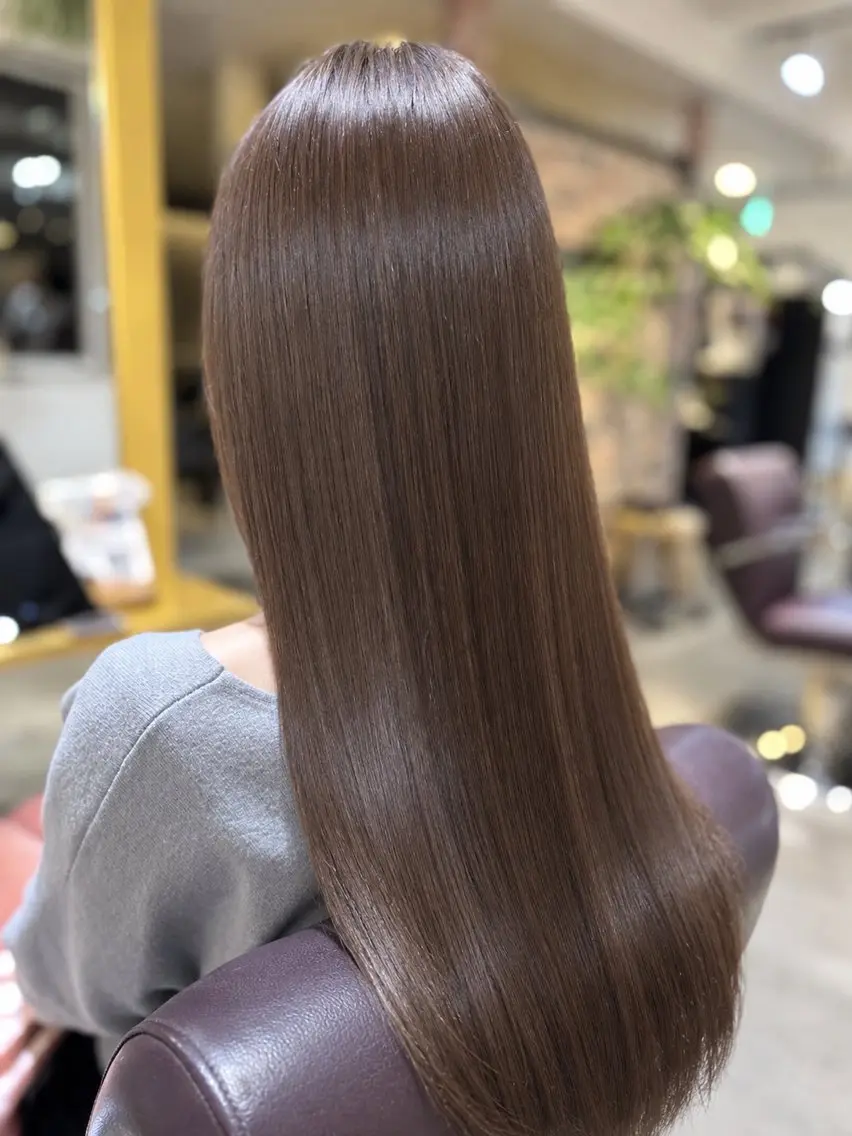 ロング カラー カット ヘアカラー 縮毛矯正 縮毛矯正／レイヤー／ 🧡mizukiのヘアスタイル