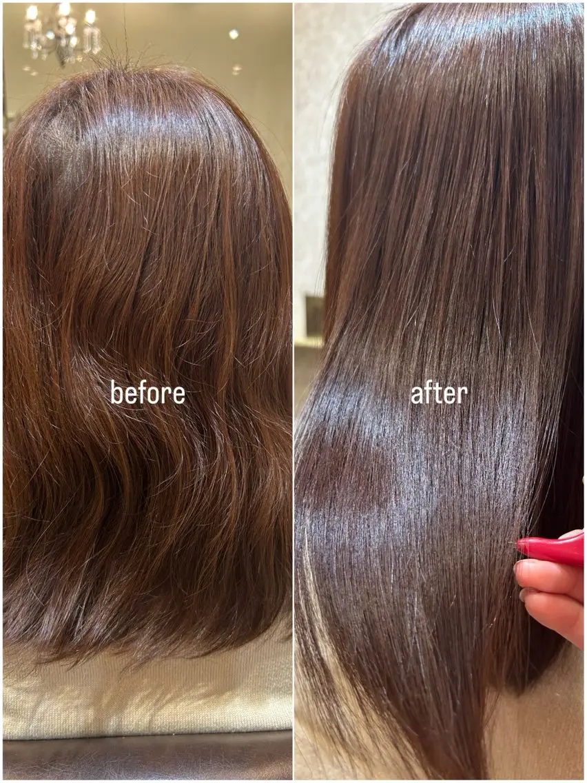 ミディアム 縮毛矯正 horie mayaのヘアスタイル
