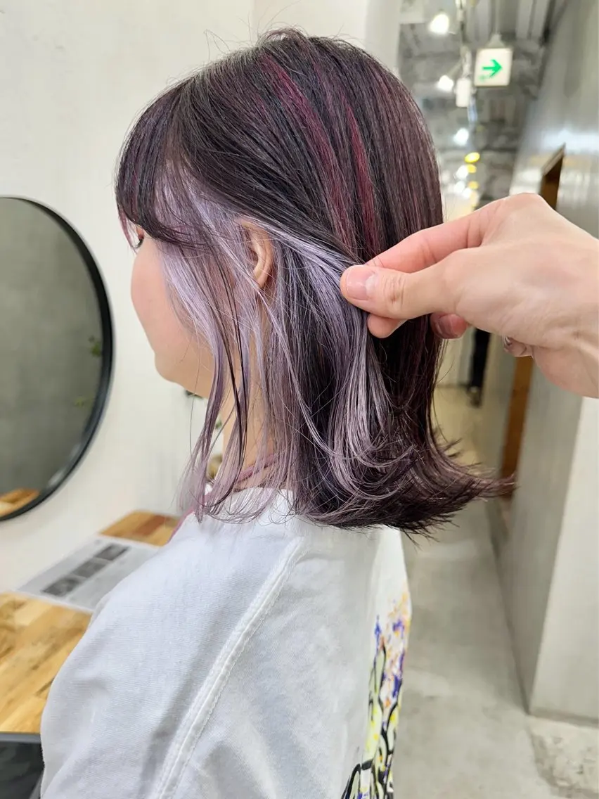 ミディアム カラー カット ヘアカラー トリートメント ブリーチダブルカラー 【koide】のヘアスタイル