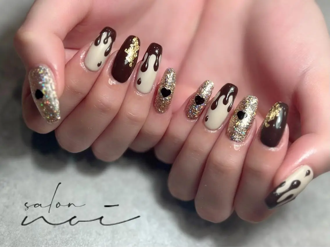ネイル バレンタイン ハンドネイル salon noiのネイルデザイン