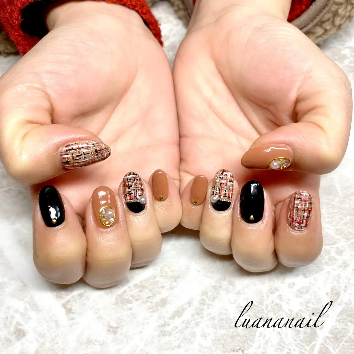 ネイル ツイードネイル luana nailのネイルデザイン