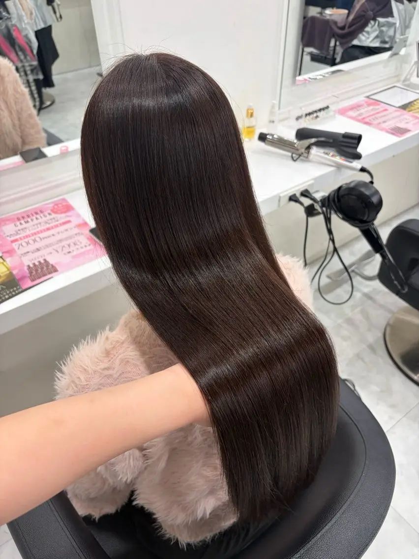 ロング カラー カット ヘアカラー トリートメント 韓国トレンドヘア🤍 Chima🤍のヘアスタイル