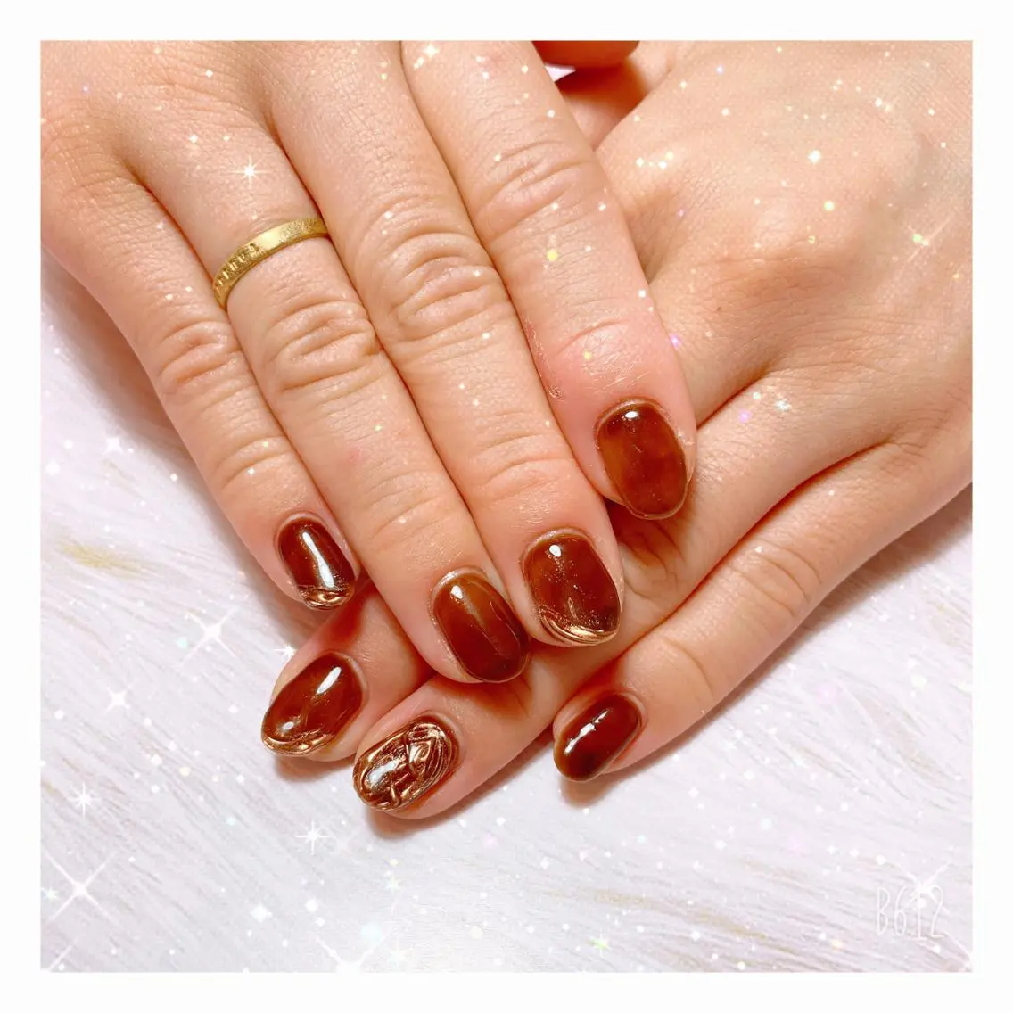 ネイル ミラーネイル ニュアンスネイル C's coffretのネイルデザイン