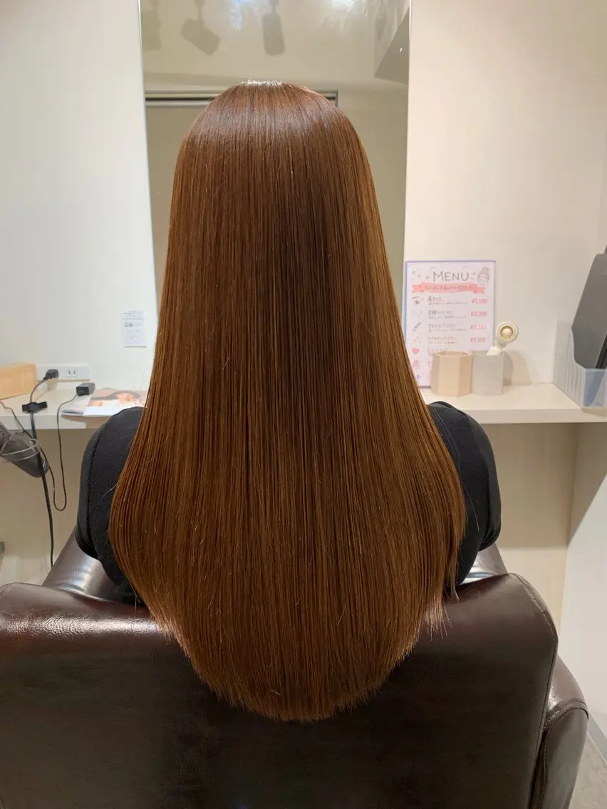 ロング ヘアアレンジ 縮毛矯正 トリートメント ブリーチでもできる 縮毛矯正相原慎🌈のヘアスタイル