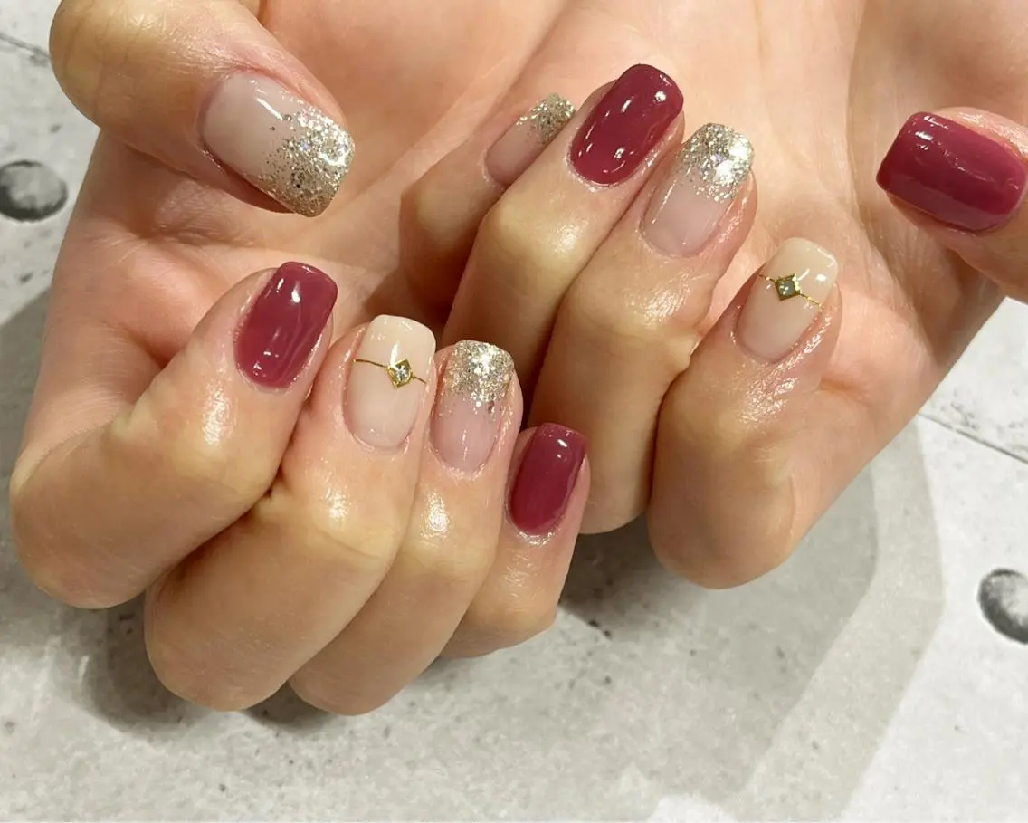 ネイル シンプルネイル ハンドネイル Amu's chikakoのネイルデザイン