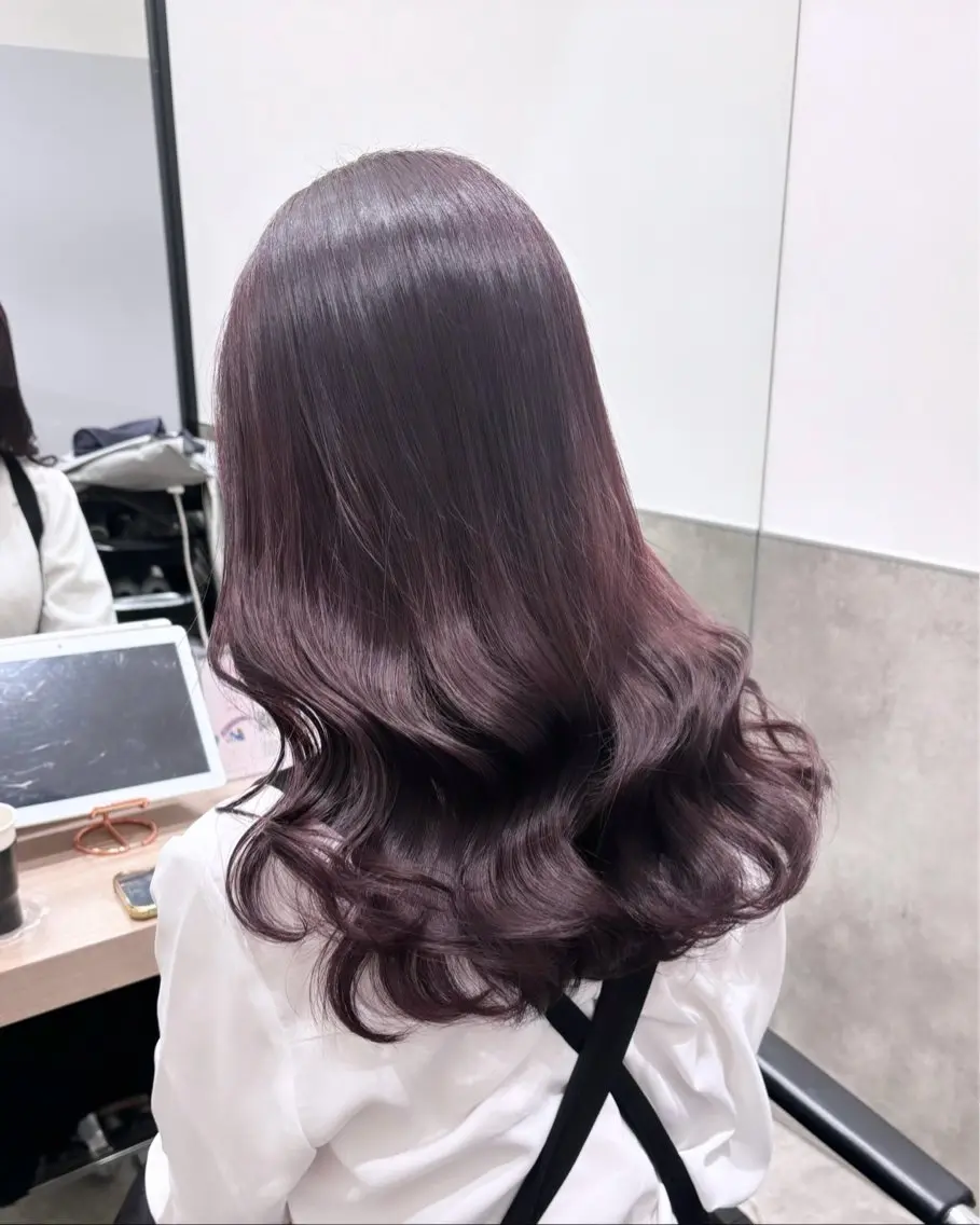 セミロング カラー 💗ガーリーヘア🎀 saki💗のヘアスタイル