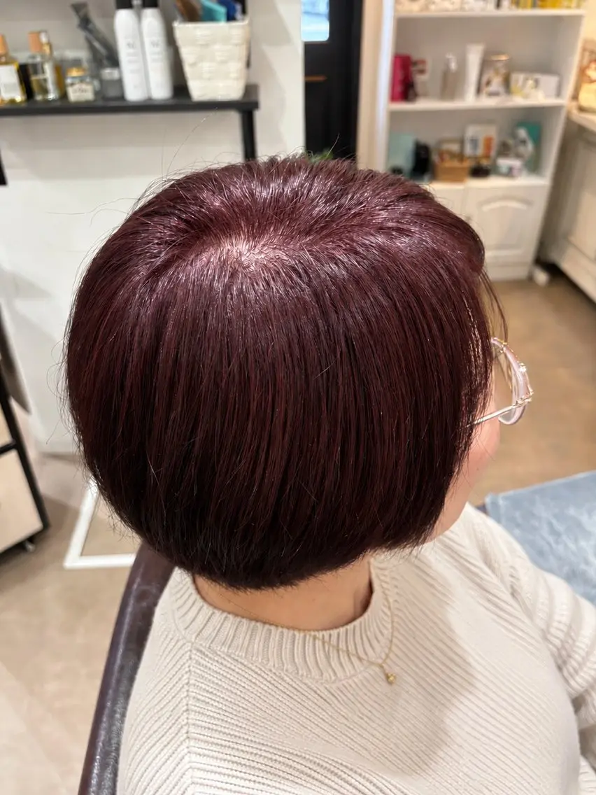 ショート カラー ラベンダーカラー ラベンダーピンク ピンクカラー トリートメント ヘアカラー Ouchi Ayumiのヘアスタイル