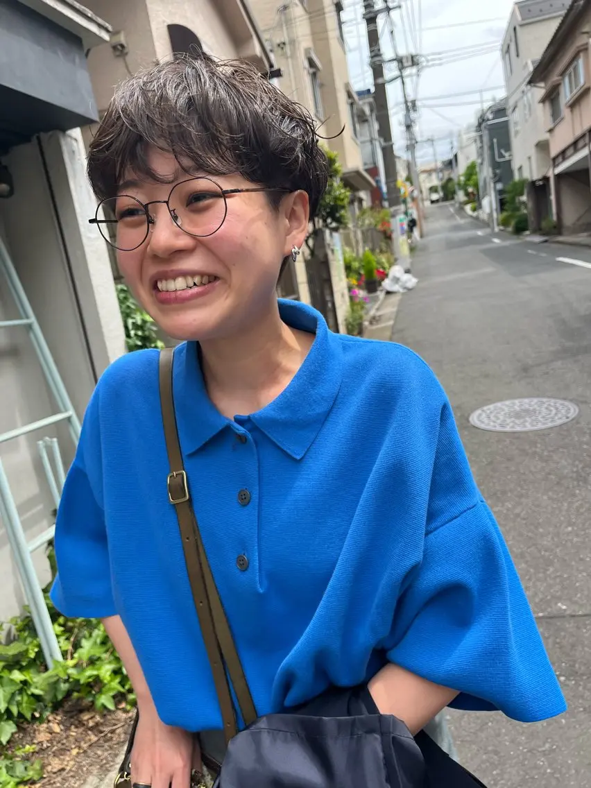 ショート パーマ カット 浪 一平のヘアスタイル