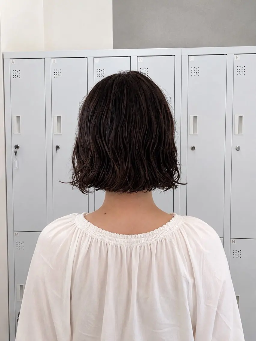 ショート パーマ カット パーマ ayana ボブ レイヤー パーマ🌀のヘアスタイル