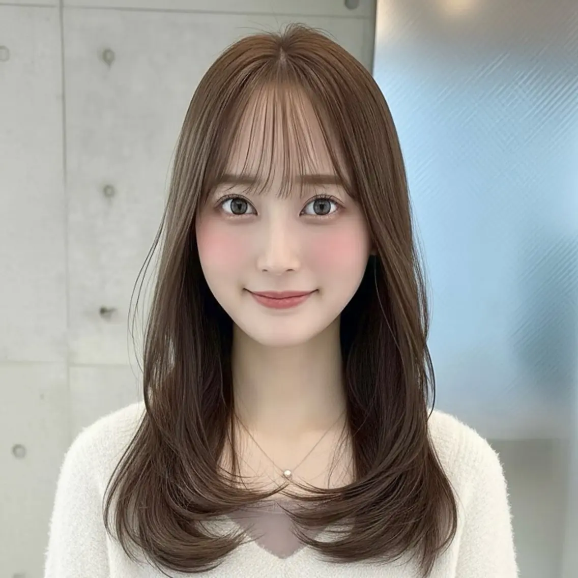 ロング 韓国風ヘア レイヤーカット 髪質改善 竹川裕太のヘアスタイル