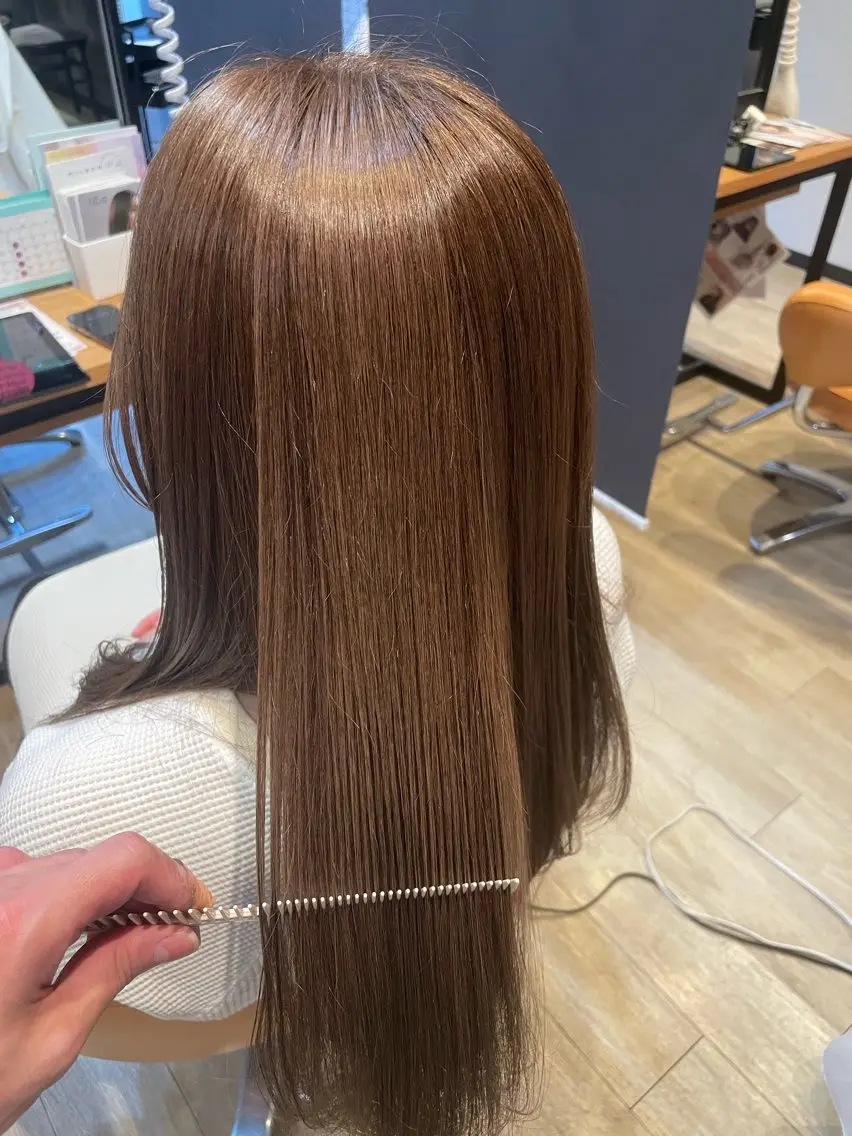 セミロング 縮毛矯正 トリートメント 髪質改善/ブリーチ 田代 龍我のヘアスタイル