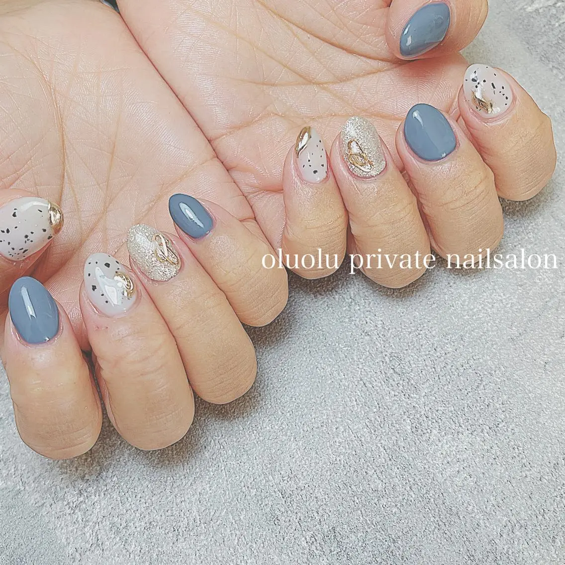 ネイル アートネイル ミラーネイル ニュアンスネイル ぷっくりネイル ハンドネイル 大村 紬華のネイルデザイン