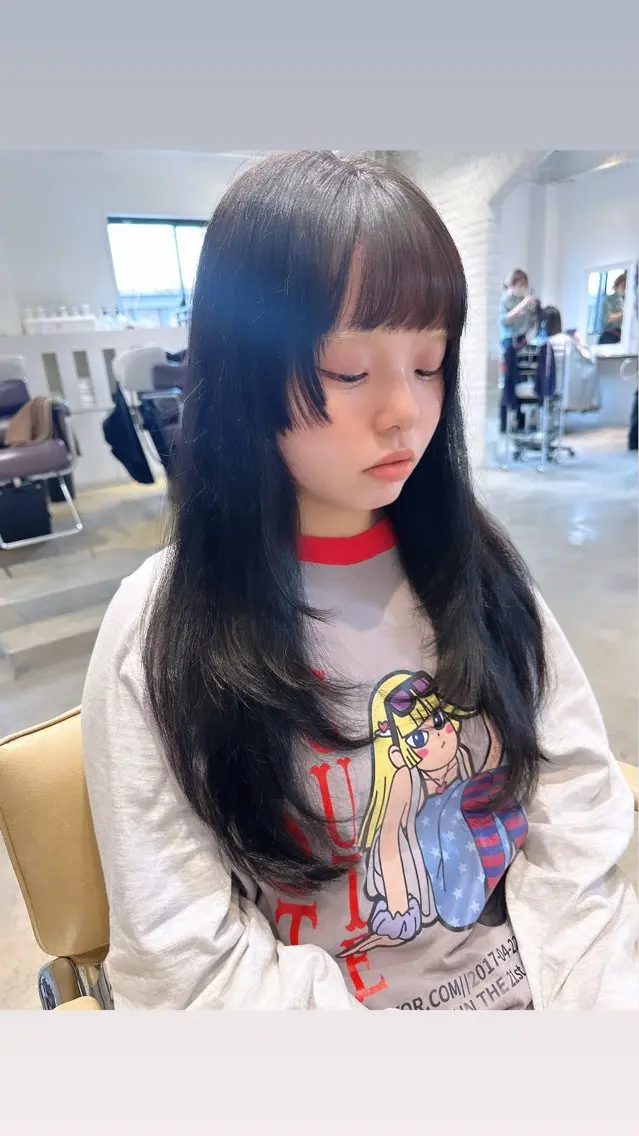 ロング レイヤーカット つくば 【Ciqi】 あくつのヘアスタイル