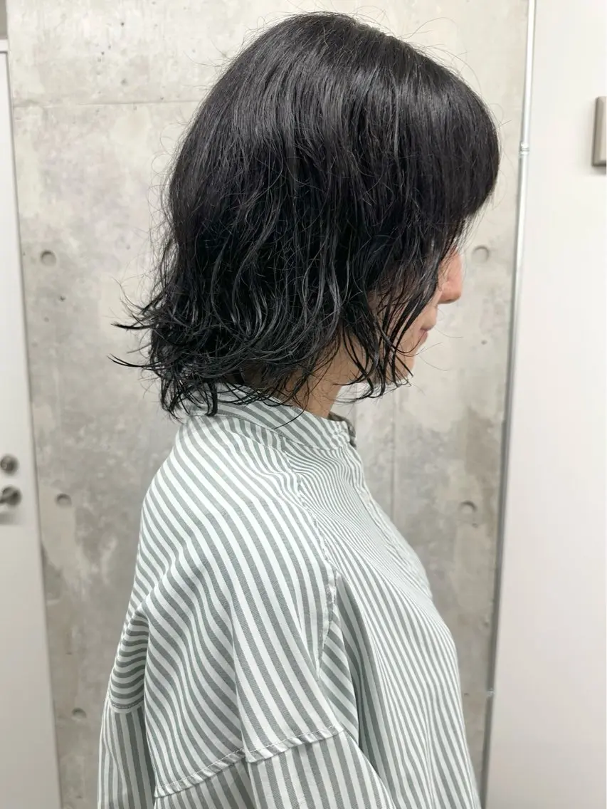 ミディアム パーマ カット パーマ ボブ/ゆるふわ ボブパーマ/とういのヘアスタイル