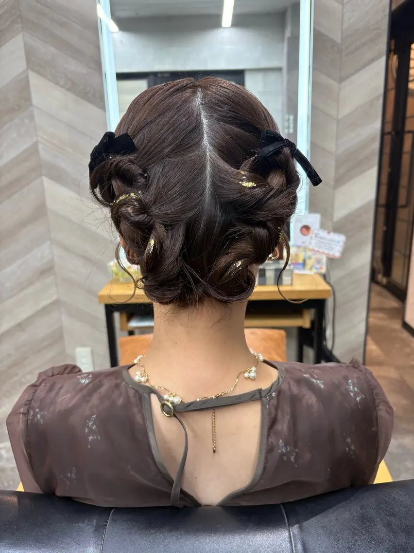 ミディアム ヘアアレンジ ヘアセット SHANTi 飯塚 ヘアセット/髪質改善のヘアスタイル