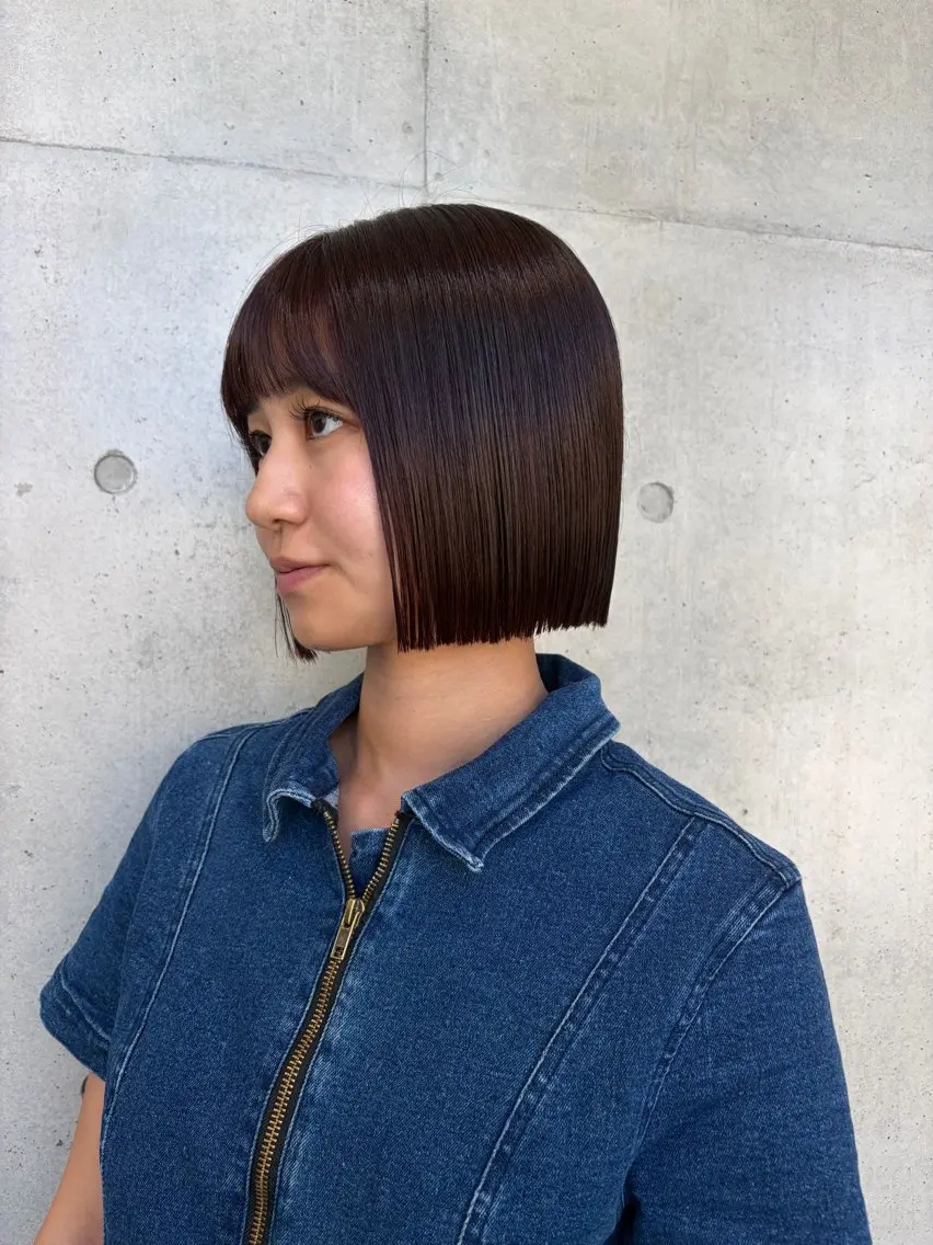 ショート カラー ヘアアレンジ カット ヘアカラー トリートメント ボブ艶モテカラー🫧 カリンのヘアスタイル