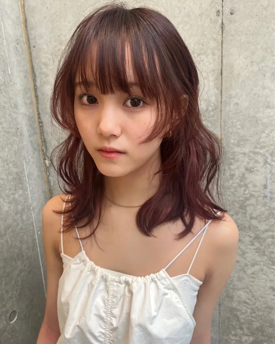 ミディアム カラー ブリーチ ブリーチなしカラー カット ヘアカラー yuuna/ ハッシュカット🎀のヘアスタイル