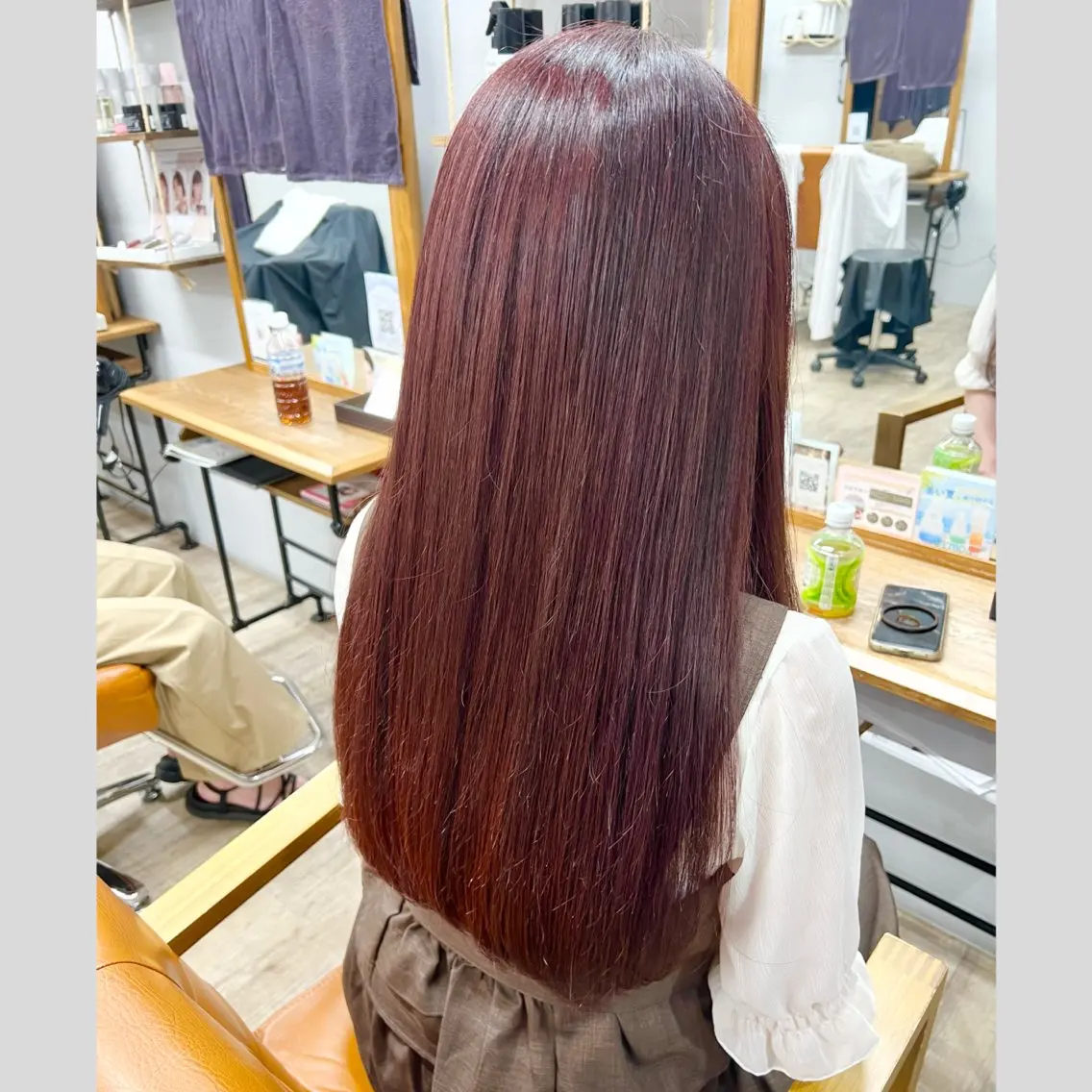 ロング カラー レッドカラー ヘアカラー 小谷野 七海🐬のヘアスタイル