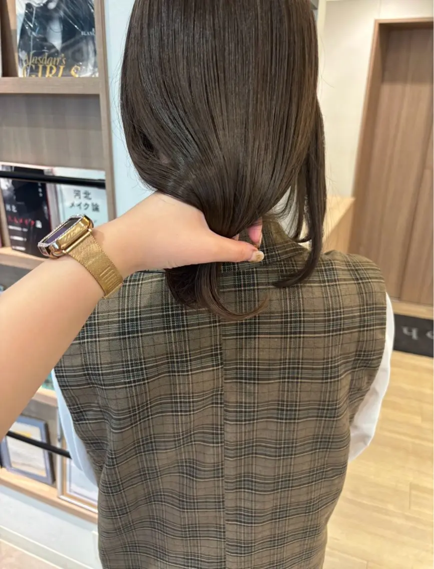 ミディアム トリートメント モテ髪🫧赤み消し カラー表参道きょうこのヘアスタイル