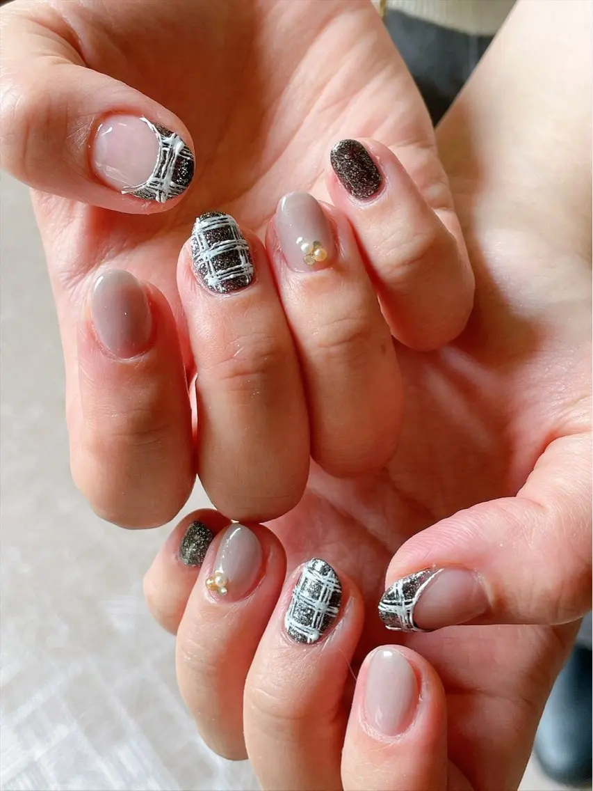 ネイル アニマル柄 オーロラネイル フットネイル フレンチネイル ジェルネイル ハンドネイル kiki nail たまプラーザのネイルデザイン