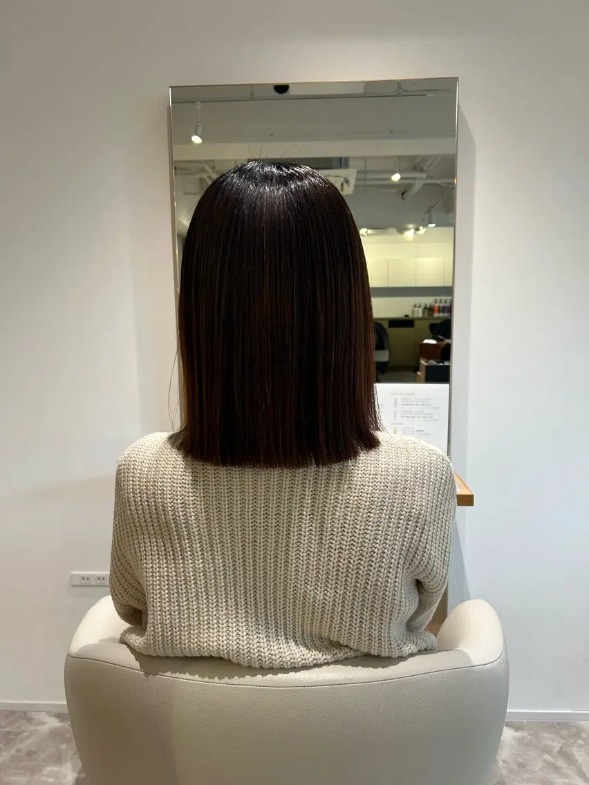 ミディアム soy kufu 川勝のヘアスタイル