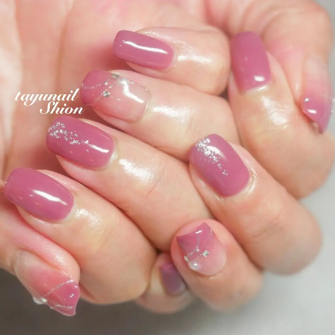 ネイル アートネイル ブルー ジェルネイル パラジェル 夏ネイル ネイルサロン 【たゆnail】のネイルデザイン