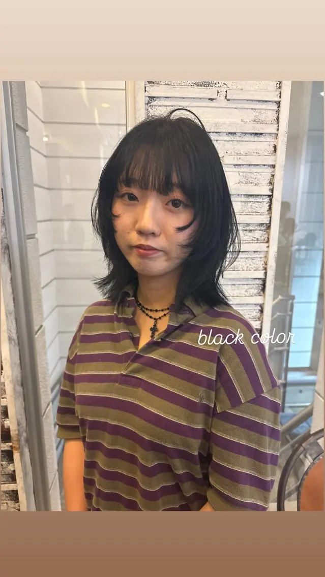 ミディアム abe yuikaのヘアスタイル