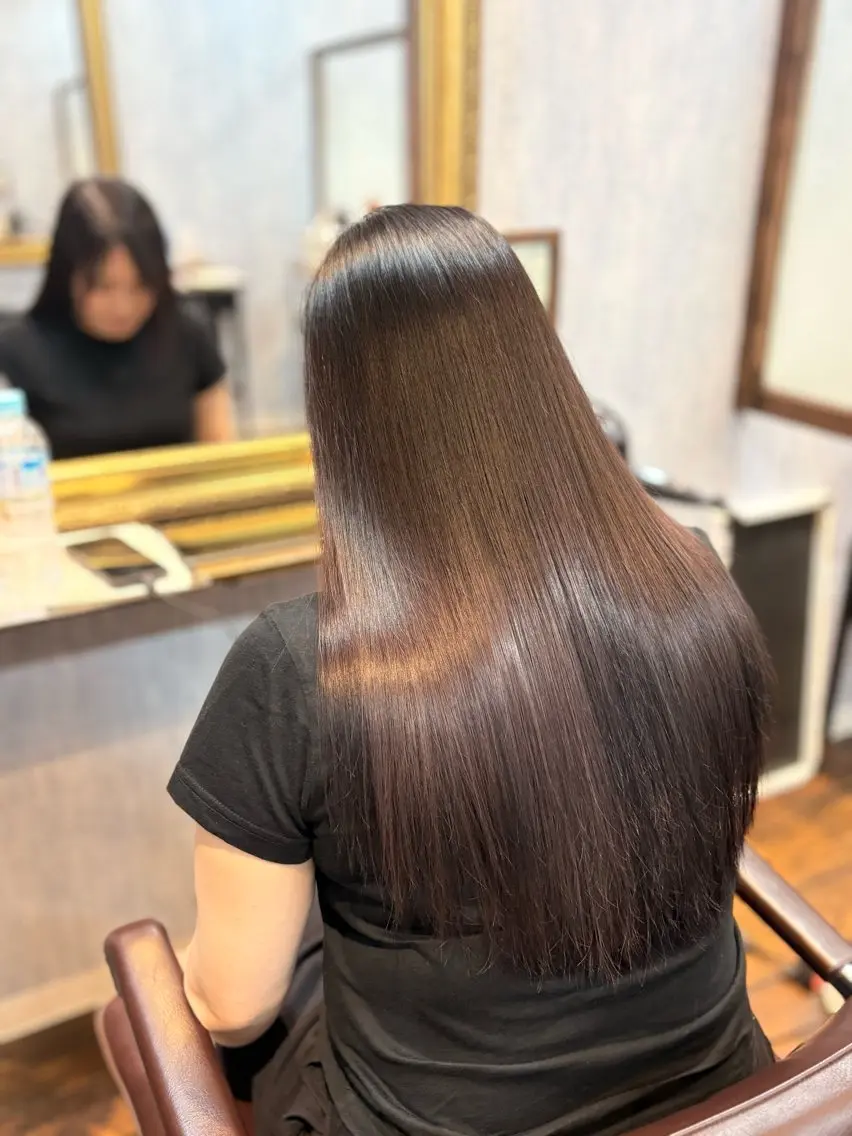 ロング カット 縮毛矯正 トリートメント ✨髪質改善特化✨ Romyリョージ✨のヘアスタイル