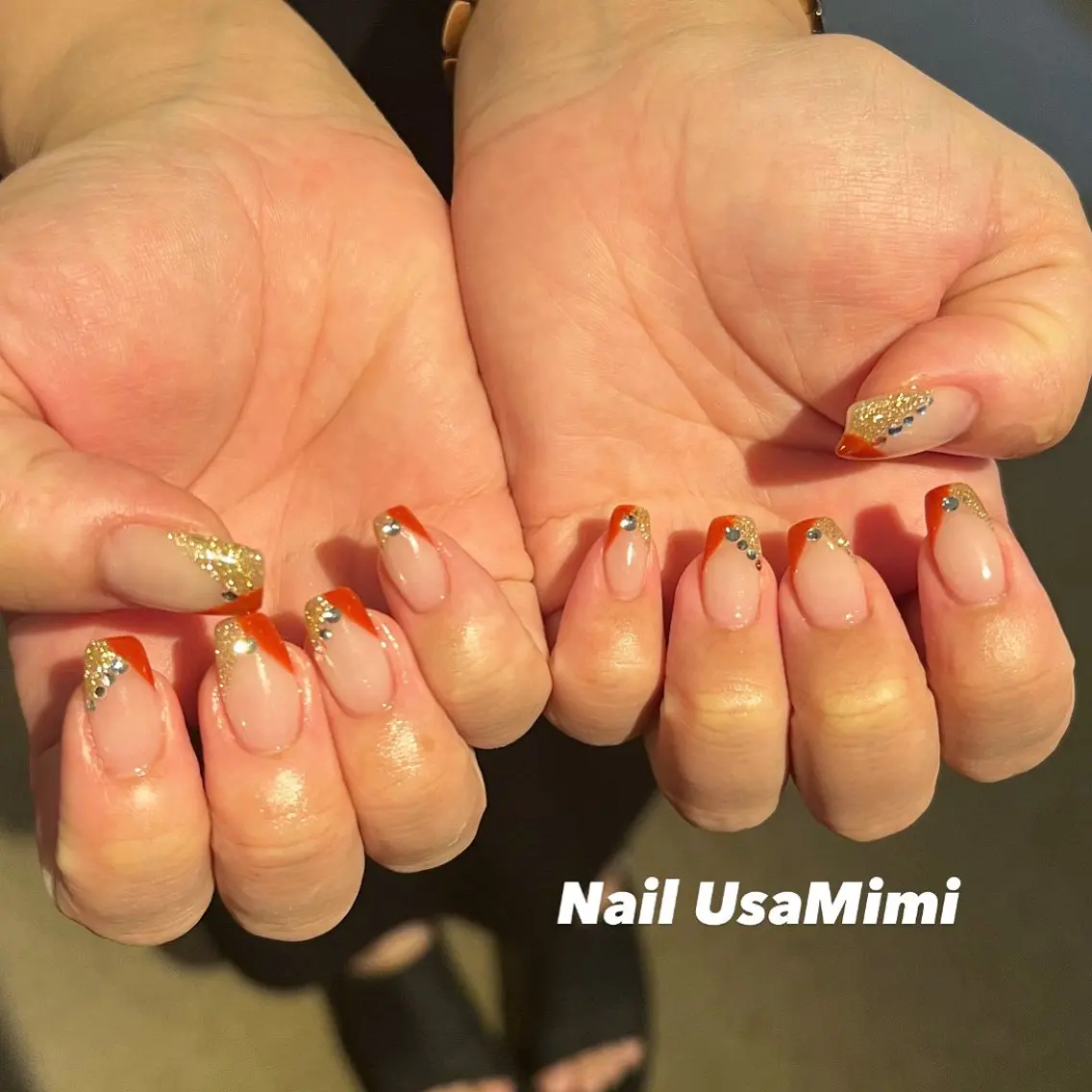 ネイル フレンチネイル ジェルネイル マグネットネイル 持ち込み ワンカラーネイル ハンドネイル 本町NailUsa Mimi RIKOのネイルデザイン