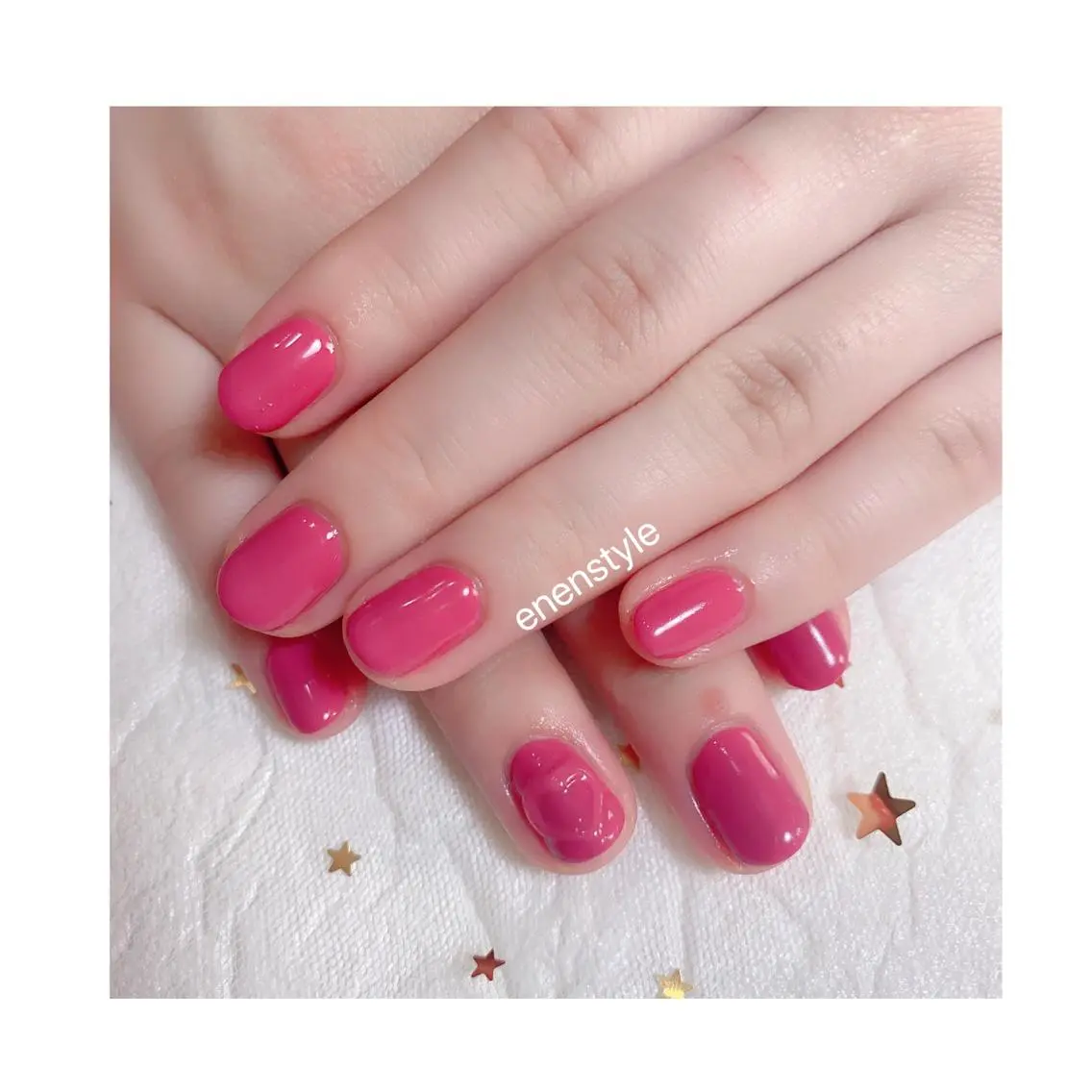 ショート ネイル ジェルネイル ニュアンスネイル オフィスネイル ワンカラーネイル パラジェル 🐾enen style 🐾のネイルデザイン